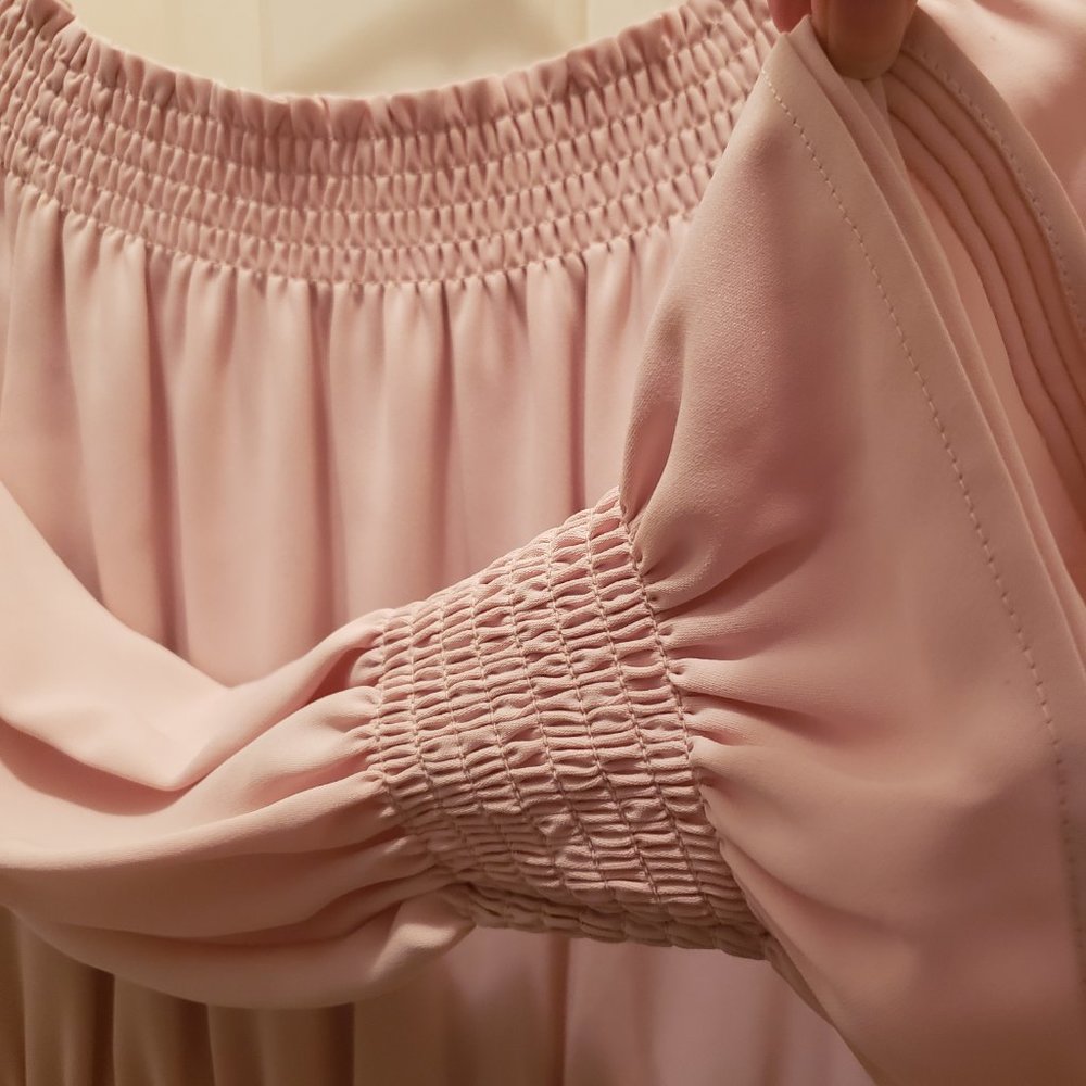 Mika Mindel -Off Shoulder Dress -Light Pk -Sz S - Picture 3 of 7